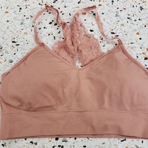 Laced racer back bralette